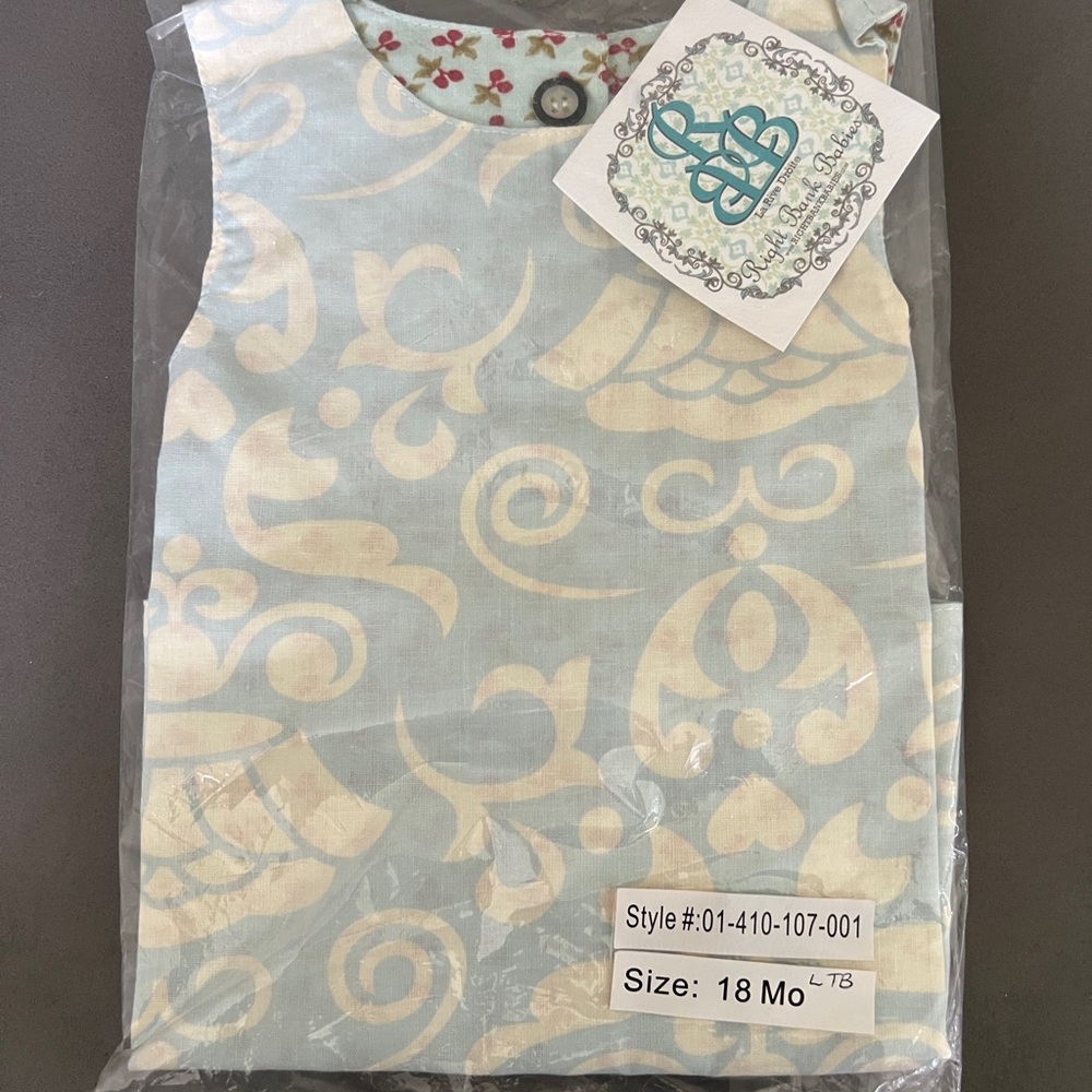 NWT Right Bank Babies Girls Reversible Dress Size 18M
